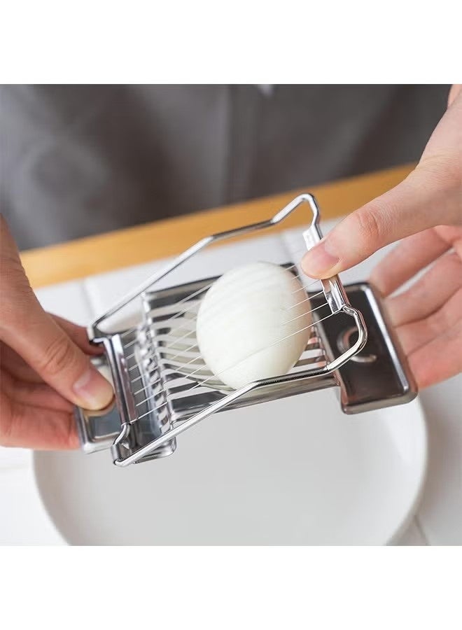 Egg Slicer, Stainless Steel Wire Egg Slicer, Egg Cutter Dishwasher Safe for Egg Strawberry Soft Fruit - Image 4